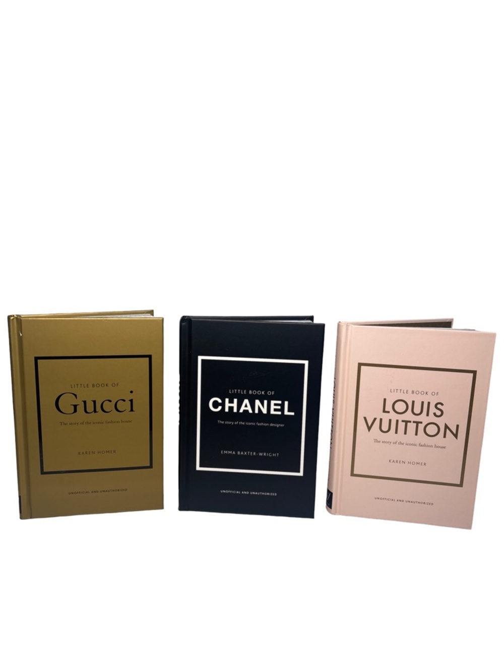 Little Book of Chanel, Gucci & Louis Vuitton - Gold, Black, Blush Set all 3